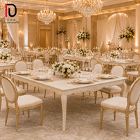 Table à manger en bois massif de style européen, style rustique avec design moderne, table à manger pour 6 personnes pour hôtel, banquet de mariage