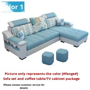 Canapé trois places en tissu moderne et minimaliste en coton pour petits appartements et <span class=keywords><strong>location</strong></span> pour salon - Product Image 5