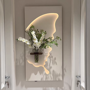 Obras de Arte Contemporáneas en 3D, Tallado en MDF, Decoración de Pasillo en Piedra Arenisca Hecha a Mano, Cuadros Abstractos con Luz LED y Arte Mural <span class=keywords><strong>para</strong></span> Sala de Estar - Product Image 4