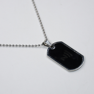 Đen đỏ mặt dây chuyền RFID Vòng cổ NFC Kim Loại vòng cổ với NFC chip - Product Image 3