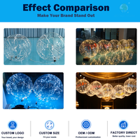 Sphère LED gonflable en PVC personnalisée, boule gonflable transparente avec lumières LED intégrées pour la décoration de plafond de fête, d'événement ou de centre commercial