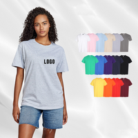 Kaus pria katun 100% kustom grosir OEM/ODM kaus pria uniseks polos kualitas tinggi untuk pria Logo cetak
