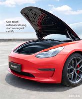 Capot avant de haute qualité pour modification automobile, capot électrique à levage automatique, compatible Tesla Model Y 2021+, ajustement parfait, directement de l'usine