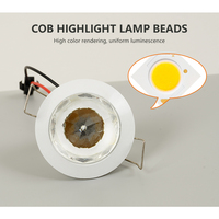 Produit populaire éclairage intérieur encastré rond cristal aluminium PP 3w COB plafonnier Led