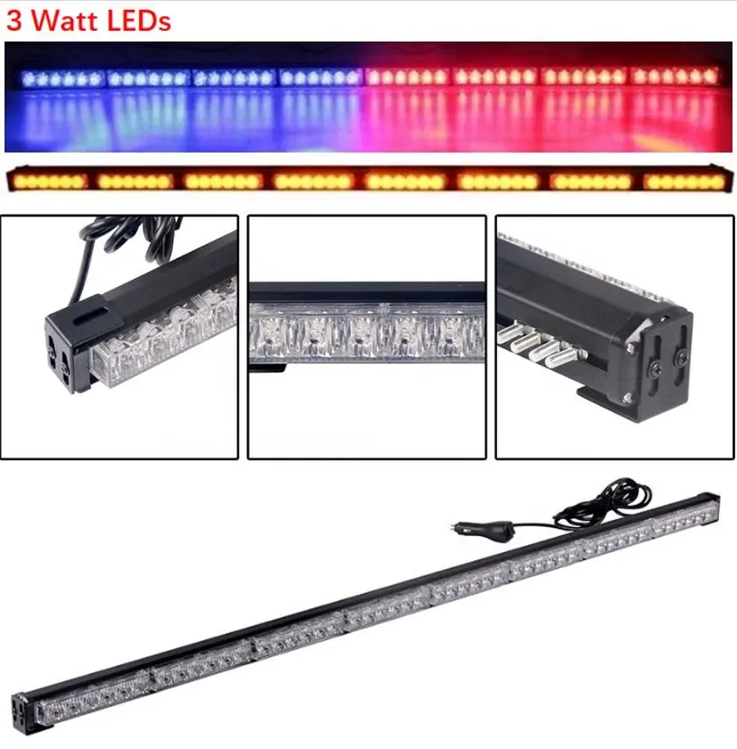 Hoge Heldere 3 Watt 8*6 Led Light Bar Stick Exterieur Mount Noodvoertuig Waarschuwing Lightbar Truck Auto Flash Strobe Lichtbalk