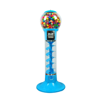 Distributeur automatique de bonbons en spirale, type sur pied, à monnayeur, pour bonbons, balles rebondissantes, jouets en capsule et jeux de torsion