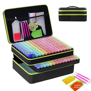 Nhà Máy Trực Tiếp 420 Lưới Sơn Kim Cương Thiết Lập Với Hộp Lưu Trữ Tổ Chức Màu Kim Cương Bút Công Cụ Kit - Product Image 4