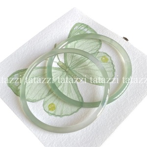 Brazalete de imitación de jade Jingling Glass, diámetro del bisel de 58 mm, diseño de campana Ruyi con patrón de plantas, regalo para joyería Hanfu - Product Image 2
