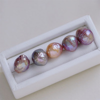 Perles d'eau douce Edison baroques naturelles froissées colorées de 9 à 11 mm pour la décoration d'art des ongles Zhuji Shanxiahu