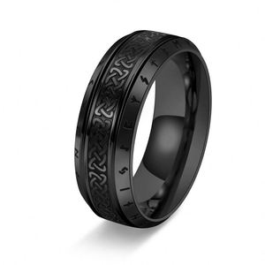 New Design <b>Ring</b> Vintage Nordic Celtic Knot <b>Viking</b> Amulet Words Ancient Gold Stainless Steel <b>Men</b> Size 7-13 <b>Ring</b> Jewelry - Product Image 3