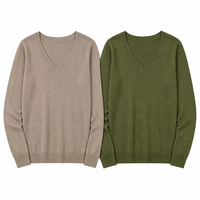 Klassische Mohair-Strickbluse mit V-Ausschnitt, Schnürung und Blumendekoration für Damen, Großbestellung Damen-Strickjacke