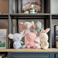 Échantillon gratuit Lot de 5 jouets en peluche pour bébé confort ours koala et dinosaure animaux personnalisés jouets tricotés pour enfants