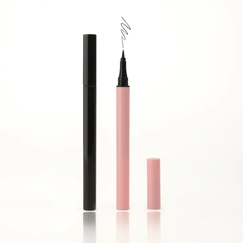 Pink Tube Liquid Eyeliner Custom Logo Waterproof High Pigment Vegan Cruelty Free Liquid Eyeliner Pen No Logo