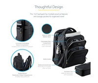 Sac à dos pour ordinateur portable professionnel 15.6 "ordinateur portable ergonomique Durable étui balistique accessoire amovible organisateur ordinateur portable/tablette