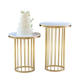 <b>Marble</b> top Minimalistic Round <b>Cake</b> <b>Stand</b> Handmade Custom size Pedestal Dessert Display for Wedding Birthday Party Home Hotel - Product Image 2