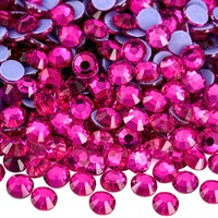 Oleeya Venta al por mayor 100% de reseñas positivas 1000 unidades Cristales de vidrio de 12 mm Pedrería termoadhesiva para decoración de ropa DIY
