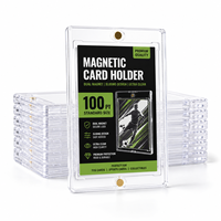 Porte-cartes magnétique coulissant rigide avec étui transparent en PS pour cartes TCG, de baseball et de basketball - Personnalisable
