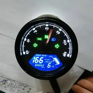 Geschwindigkeitsmesser CG125 + Kilometerzähler + Ölstandsanzeige Gänge/Lichtanzeige Armaturenbrett LCD-Display für Motorrad Flüssigkristall-Instrument - Product Image 2