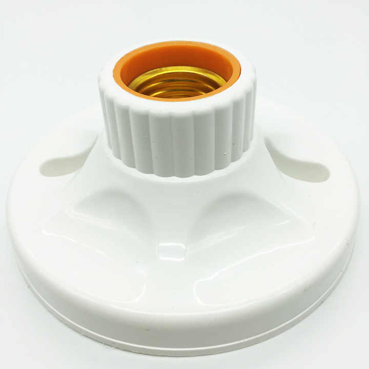 4x Portalámparas E27 Blanco Recto Para Techo - 110-250V, 4A, Plástico, Uso Interior Industrial