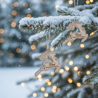 Maßgefertigte Lasergeschnittene Holzdekorationen Lasergravierte Ornamente Feiertagsdekorationen Christbaumschmuck