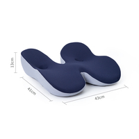 Bewalker Coussin de siège en mousse à mémoire de forme à soutien élevé pour soulager la douleur de la hanche Oreillers lombaires pour les employés de bureau sédentaires