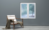 Fenêtre à battant moderne en PVC Hanyu avec isolation thermique, design anti-ouragan, verre trempé