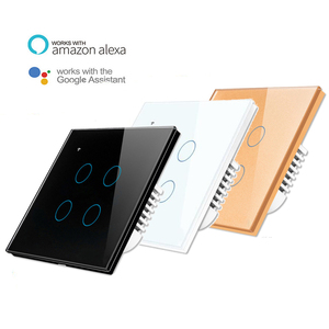 Pantalla táctil estándar de la UE interruptores de pared Alexa <span class=keywords><strong>Google</strong></span> nido tendencia WiFi pared Touch Smart interruptor de la luz - Product Image 2