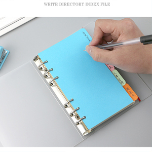 Planificateur A5 A6 <span class=keywords><strong>A7</strong></span> avec logo personnalisé, classeur à 6 anneaux, diviseurs d'index, organisateur pour l'école et le bureau, boîte d'emballage promotionnelle pour cadeaux - Product Image 5