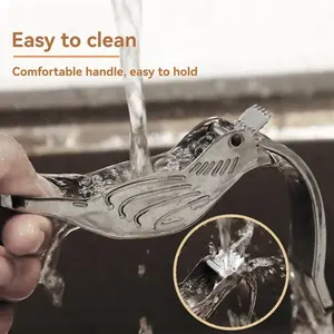 Manual Lemon Juicer Portable Stainless Steel Transparent <b>Fruit</b> Juicer Elegant Bird-Shaped Lemon Sugar Cane Juice Squeezer Gadget - Product Image 3