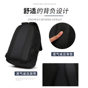 Laptop <b>Backpack</b> Large Capacity Unisex School Education Shoulder <b>Straps</b> Interior Laptop Compartment - Product Image 4