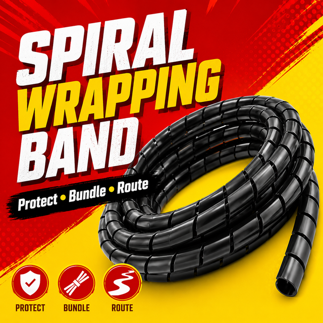 Eco  Reusable Electronics Wire Protector Anti Static Corrosion Resistant Protective Band PE Spiral Wrapping Flexible Tube