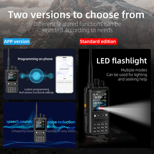 Ksun Walkie Talkie tầm xa 10W cầm tay Talkie-Walkie <span class=keywords><strong>Dual</strong></span> <span class=keywords><strong>Band</strong></span> ham đài phát thanh đèn pin màu xanh-răng lập trình <span class=keywords><strong>2</strong></span> cách phát thanh - Product Image 2