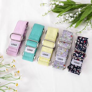 Cintas de algodón puro para collar de mascota con patrón sólido táctico personalizado para caballo perro Whippet Greyhound <span class=keywords><strong>Doberman</strong></span> ajustable ensanchado - Product Image 2