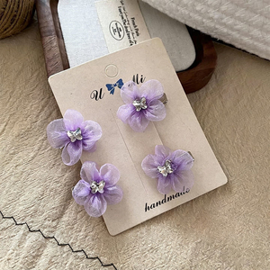 Popular Niche Design <b>Sweet</b> Flower Hair Accessory Cute Exquisite Fashionable Women's Fabric Hair Accessory Wholesale Headwear - Product Image 4
