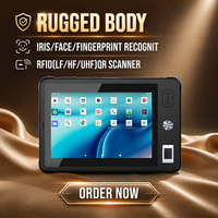 Tablet Tangguh Biometrik Iris Tahan Air IP65 untuk Android 8 Inci dengan Penyimpanan 128GB, Tablet Sertifikasi Pemilu, Perbankan, dan Keuangan