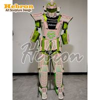 Costume de robot LED pour adulte, lumineux, pour la marche sur échasses, avec veste à affichage sur la poitrine, casque et gants laser, pour spectacle de danse de salon