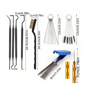 Outils de nettoyage pour pistolet à peinture, ensemble de 32 brosses métalliques pour l'entretien et la réparation des buses d'aérographe - Product Image 4