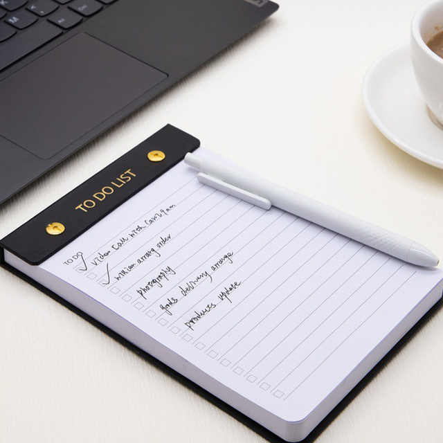 Practical Memo Notebook Pad for Small Businesses Customizable LOGO Leather Cover Exhibition Gift Refillable Writing Pad