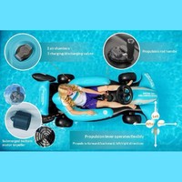 Tapis flottant électrique gonflable avec moteur intégré - Jouet flottant gonflable pour adultes