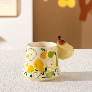 Taza Creativa <span class=keywords><strong>y</strong></span> Adorable <span class=keywords><strong>con</strong></span> Forma de Limón <span class=keywords><strong>y</strong></span> Pera - Taza de Cerámica <span class=keywords><strong>con</strong></span> Diseño de Frutas <span class=keywords><strong>y</strong></span> Apariencia de Alta Calidad - Taza Romántica para Parejas - Product Image 6