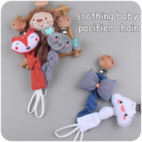 Attache-tétine en forme d'animal en peluche pour bébé