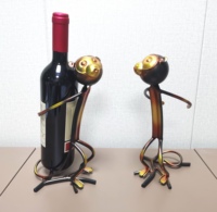 Casier à vin en métal de style vintage en forme de singe décor à la maison porte-bouteille de vin animal pour les fêtes pour les bacs à boissons seaux à glace