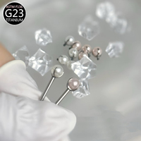 G23 Titanium Tongue Stud Body Piercing Jewelry Diamond Industrial Earrings for Women Fashion Piercing Jewelry Breast Nipple Stud