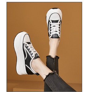 Cool Girl Outdoor Super Height ha aumentato le scarpe da Sneakers traspiranti scarpe Casual in pelle di mucca da donna - Product Image 4