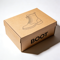 Boîte à chaussures en carton rigide de haute qualité, emballage en papier kraft, boîte à chaussures personnalisée, boîte à chaussures pour baskets, bottes, chaussures pour femmes