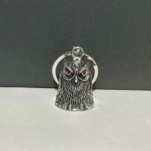 Collar de Cadena de Acero Inoxidable con Adorno Retro de Búho y Colgante de Campana de la Suerte con Llave, para Comercio Transfronterizo en AliExpress - Product Image 1