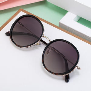 Lunettes de soleil polarisées à monture ronde Dl-D6400 pour femmes, protection UV400, verres TAC noirs en métal, pare-soleil de classe 2 - Product Image 2