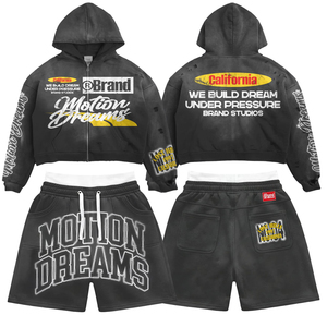 Factory Direct Supply Streetwear Custom Color & Size Men Hoodie And Shorts <b>Sets</b> High Quality Regular Fit Hoodie and Shorts <b>Set</b> - Product Image 4