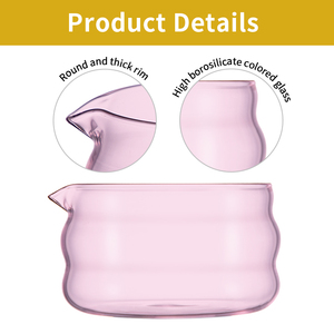 Ciotola di vetro testurizzato Matcha <span class=keywords><strong>con</strong></span> <span class=keywords><strong>beccuccio</strong></span>-fatto a mano stile giapponese cerimonia del tè verde Chawan grande tazza di vetro - Product Image 5