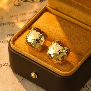 Women's High-End Retro Geometric <b>Stud</b> <b>Earrings</b> with Gold Plated Tibetan Silver <b>Fashionable</b> Design for Gift Occasions - Product Image 6